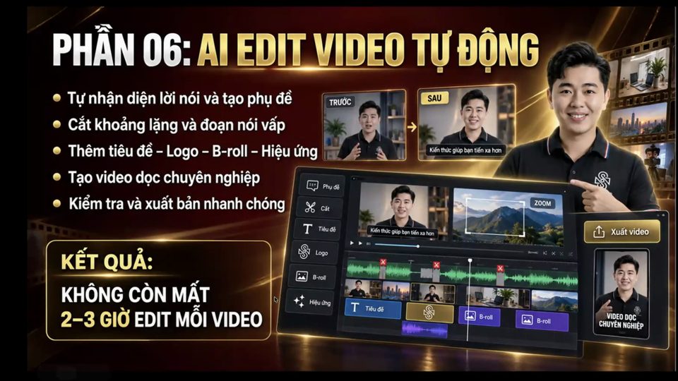 Slide phần 6: AI edit video tự động